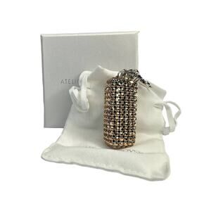 Swarovski Atelier Bolster Keyring Bag charm By Christopher Kane Rose Gold